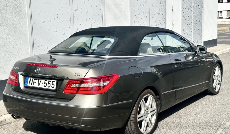 MERCEDES-BENZ E 250 CDI BlueEFFICIENCY Avantgarde CABRIO-AUTOMATA VÁLTÓ-TEMPOMAT-ÜLÉSFŰTÉS-BÉZS BŐR !! teljes